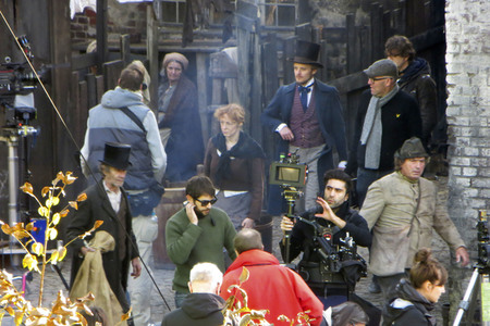 Dreharbeiten zum Kinofilm 'Der junge Karl Marx' in Görlitz