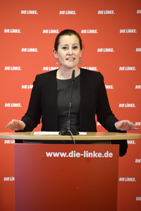 Pressekonferenz mit Janine Wissler in Berlin