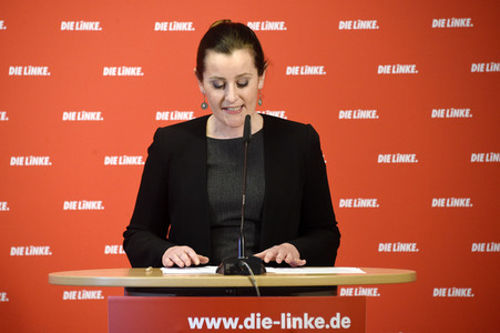 Pressekonferenz mit Janine Wissler in Berlin