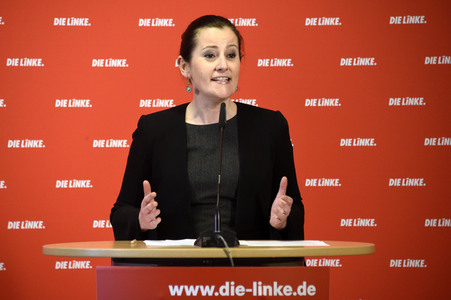 Pressekonferenz mit Janine Wissler in Berlin