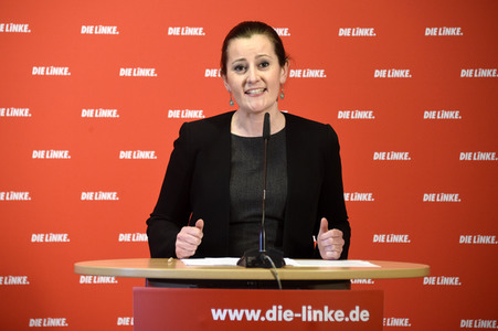 Pressekonferenz mit Janine Wissler in Berlin