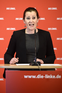 Pressekonferenz mit Janine Wissler in Berlin