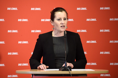 Pressekonferenz mit Janine Wissler in Berlin