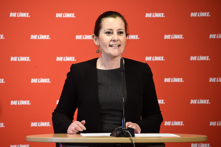 Pressekonferenz mit Janine Wissler in Berlin