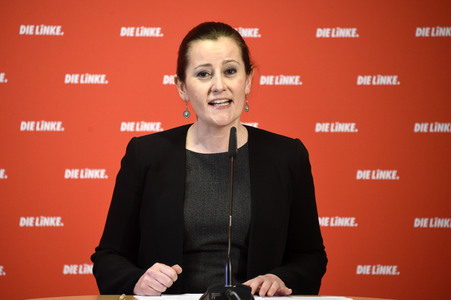 Pressekonferenz mit Janine Wissler in Berlin