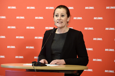 Pressekonferenz mit Janine Wissler in Berlin