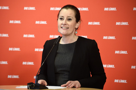 Pressekonferenz mit Janine Wissler in Berlin