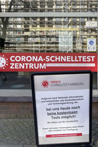 Corona Teststelle in Hamburg