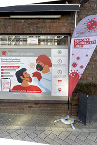 Corona Teststelle in Hamburg