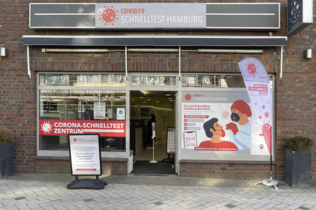 Corona Teststelle in Hamburg