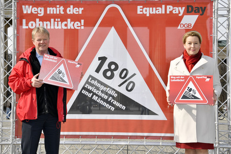 DGB-Aktion zum Equal Pay Day in Berlin