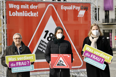 DGB-Aktion zum Equal Pay Day in Berlin