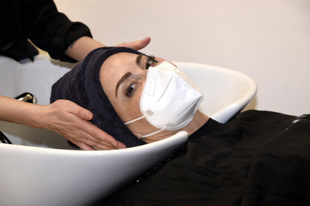 Friseurbesuch von Sarah Valentina Winkhaus in München