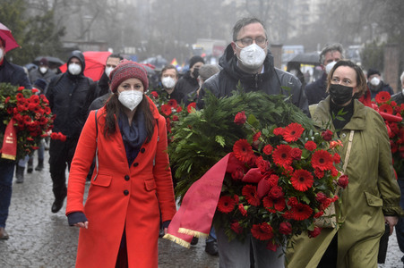 Gedenken an Karl Liebknecht und Rosa Luxemburg in Berlin