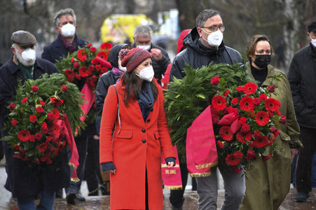 Gedenken an Karl Liebknecht und Rosa Luxemburg in Berlin