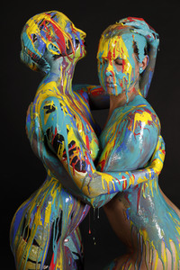 'Internationaler Tag der Farbe / International Color Day'-Bodypainting