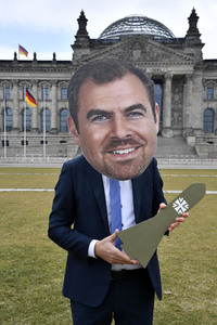 Protestaktion 'Keine Kampfdrohnen für die Bundeswehr!' in Berlin