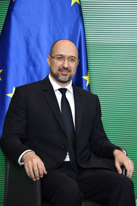 Fototermin mit Wolfgang Schäuble und Denys Schmyhal in Berlin