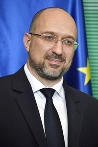 Fototermin mit Wolfgang Schäuble und Denys Schmyhal in Berlin