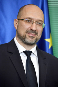 Fototermin mit Wolfgang Schäuble und Denys Schmyhal in Berlin