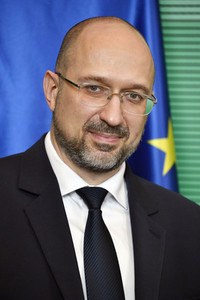 Fototermin mit Wolfgang Schäuble und Denys Schmyhal in Berlin