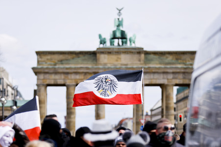 Demonstration von Rechtsextremisten und Reichsbürgern in Berlin