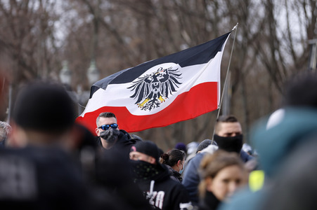 Demonstration von Rechtsextremisten und Reichsbürgern in Berlin
