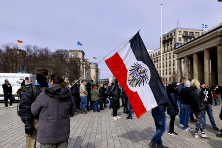Demonstration von Rechtsextremisten und Reichsbürgern in Berlin