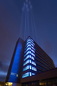 Lichtinstallation zum Weltwassertag in Hannover
