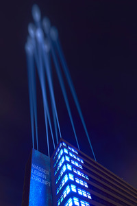 Lichtinstallation zum Weltwassertag in Hannover