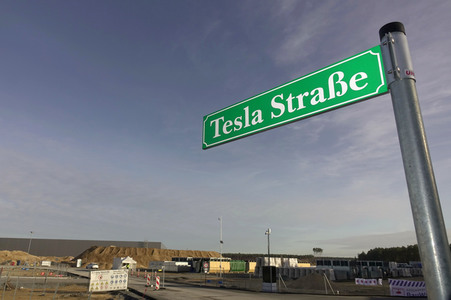 Baustelle der Tesla Gigafactory 4 in Grünheide
