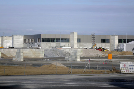 Baustelle der Tesla Gigafactory 4 in Grünheide