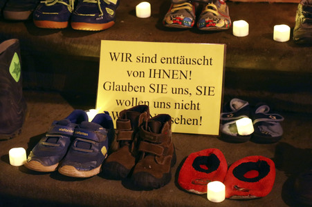 Protest gegen Schulschließungen in Görlitz