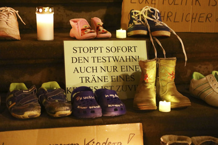 Protest gegen Schulschließungen in Görlitz