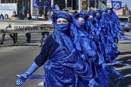 Extiction Rebellion Protest zum zum Weltwassertag