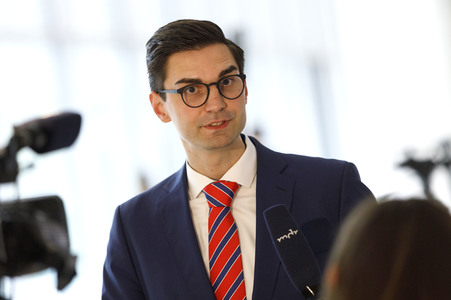 Pressestatement von Sepp Müller in Berlin