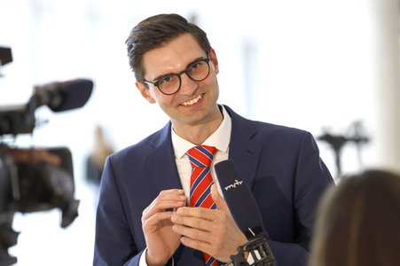 Pressestatement von Sepp Müller in Berlin