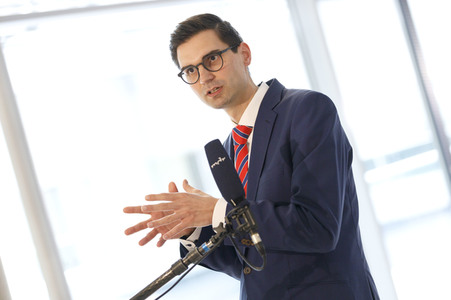 Pressestatement von Sepp Müller in Berlin