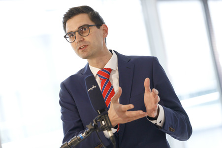 Pressestatement von Sepp Müller in Berlin