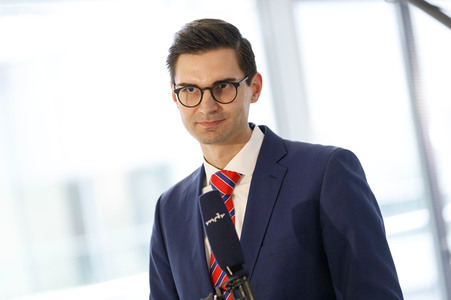 Pressestatement von Sepp Müller in Berlin