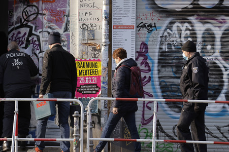 Räumung der Kiezkneipe 'Meuterei' in Berlin