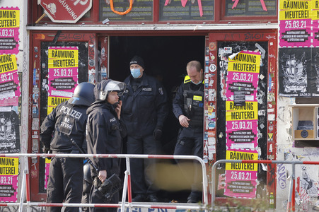 Räumung der Kiezkneipe 'Meuterei' in Berlin