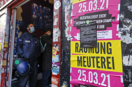 Räumung der Kiezkneipe 'Meuterei' in Berlin