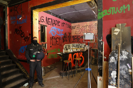 Räumung der Kiezkneipe 'Meuterei' in Berlin