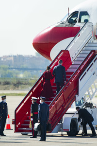 Abflug der Royals nach Andorra in Madrid