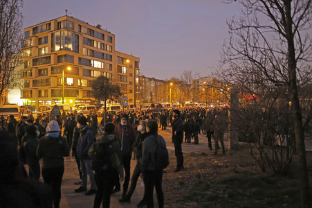 Protestaktion 'Chaos für die Meute! Tag X Demo!' in Berlin