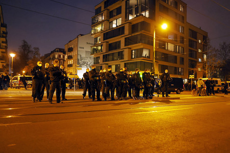 Protestaktion 'Chaos für die Meute! Tag X Demo!' in Berlin
