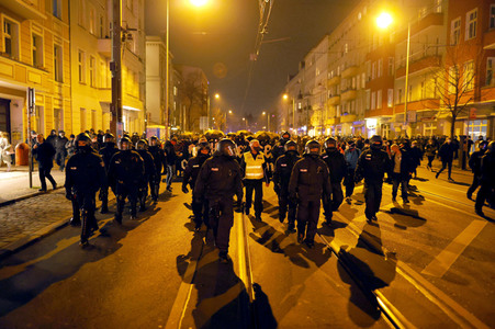 Protestaktion 'Chaos für die Meute! Tag X Demo!' in Berlin