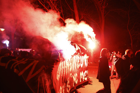 Protestaktion 'Chaos für die Meute! Tag X Demo!' in Berlin