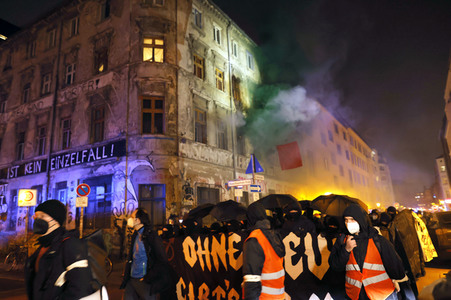 Protestaktion 'Chaos für die Meute! Tag X Demo!' in Berlin